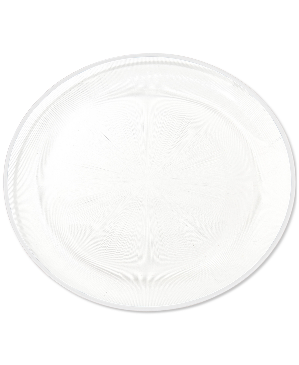 American Atelier Elite Gold Glass Charger Plates, Set Of 6 In White