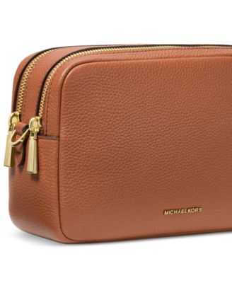 Michael Kors Bryant Medium Leather Double Zip Chain Camera Crossbody