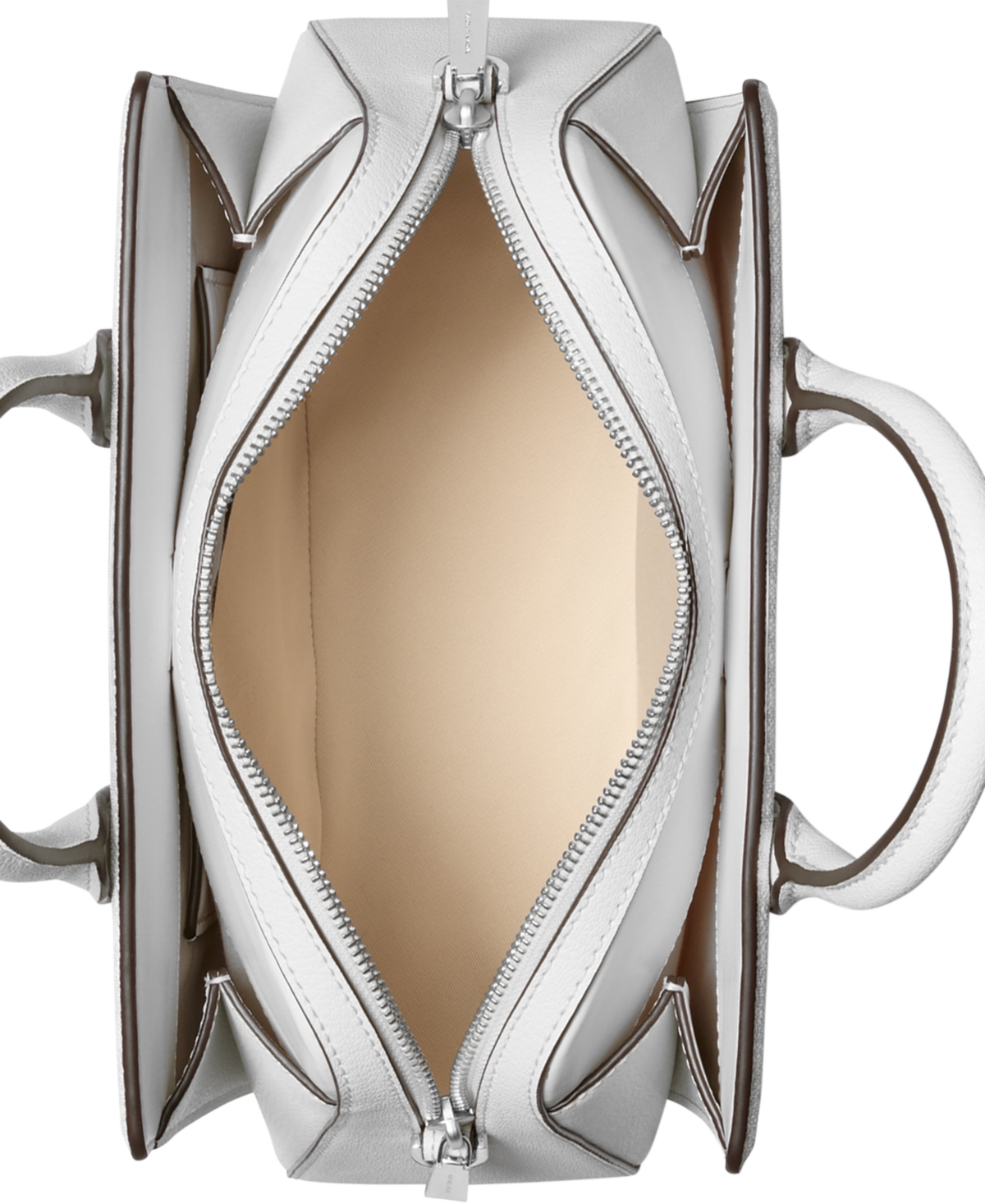 Michael Kors Michael  Laila Medium Satchel In Optic White,allum