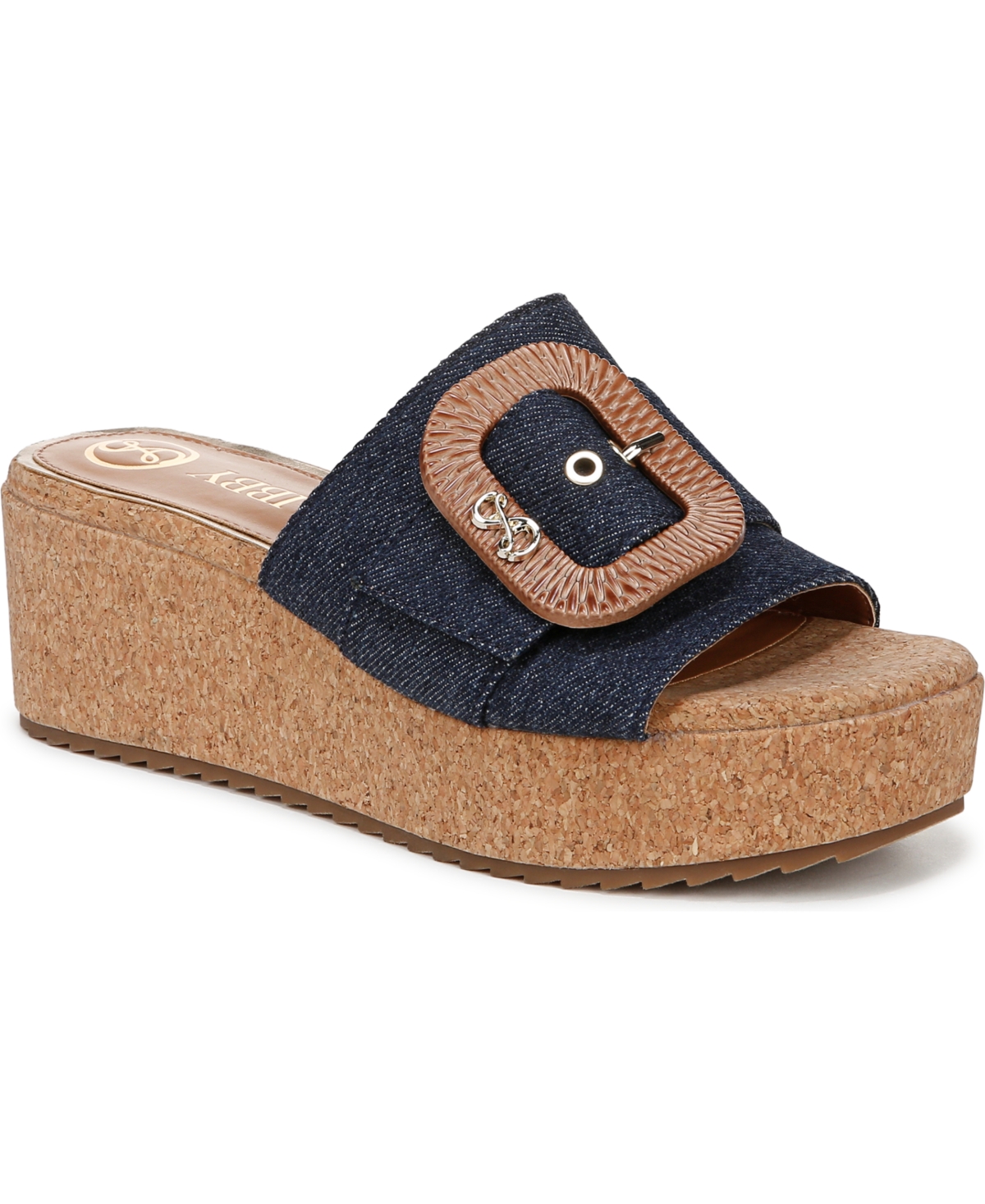Sam & Libby Women's Crysta Buckle Platform Wedge Sandals