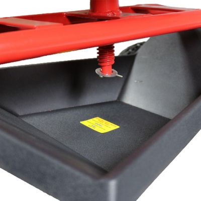 Garden Cart Rolling Scooter with Extendable Steering Handle - Swivel Seat and Utility Basket - Red