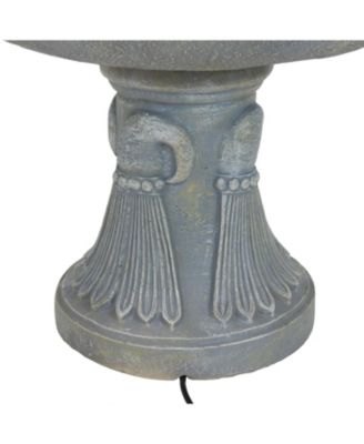 Lion Head 53-Inch 4-Tier Fiberglass Water Fountain - Electric Submersible Pump