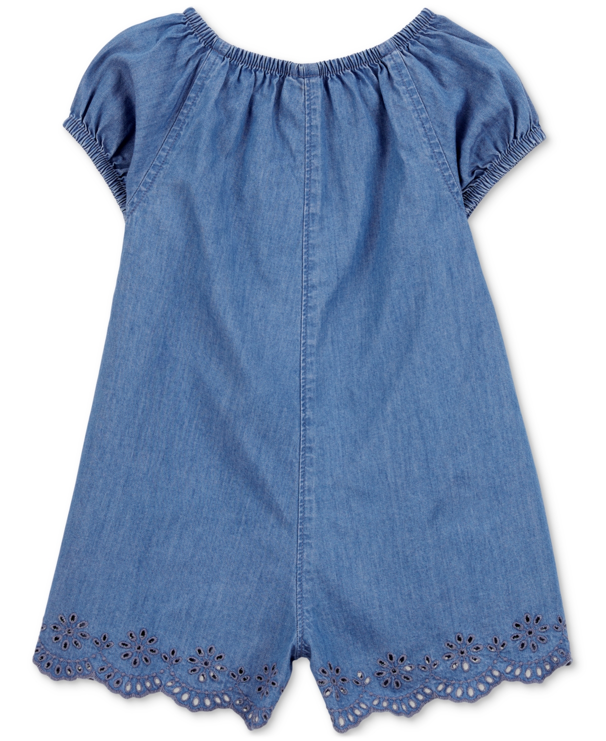 Carter's Toddler Girls Button-Front Cotton Chambray Romper
