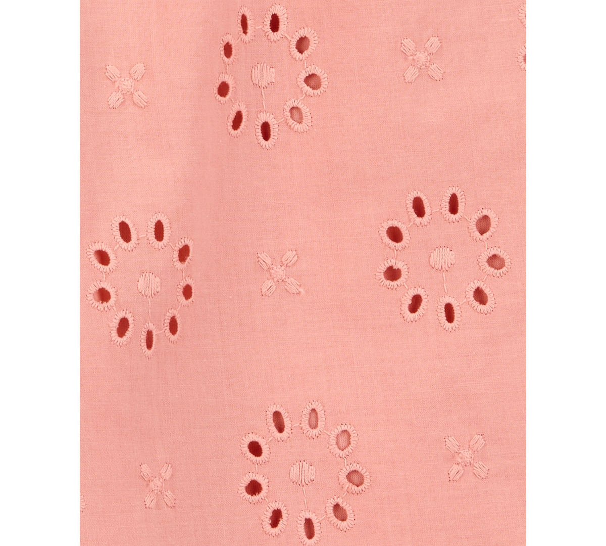 Carter's Toddler Girls Cotton Eyelet Flutter Jumpsuit In Pink