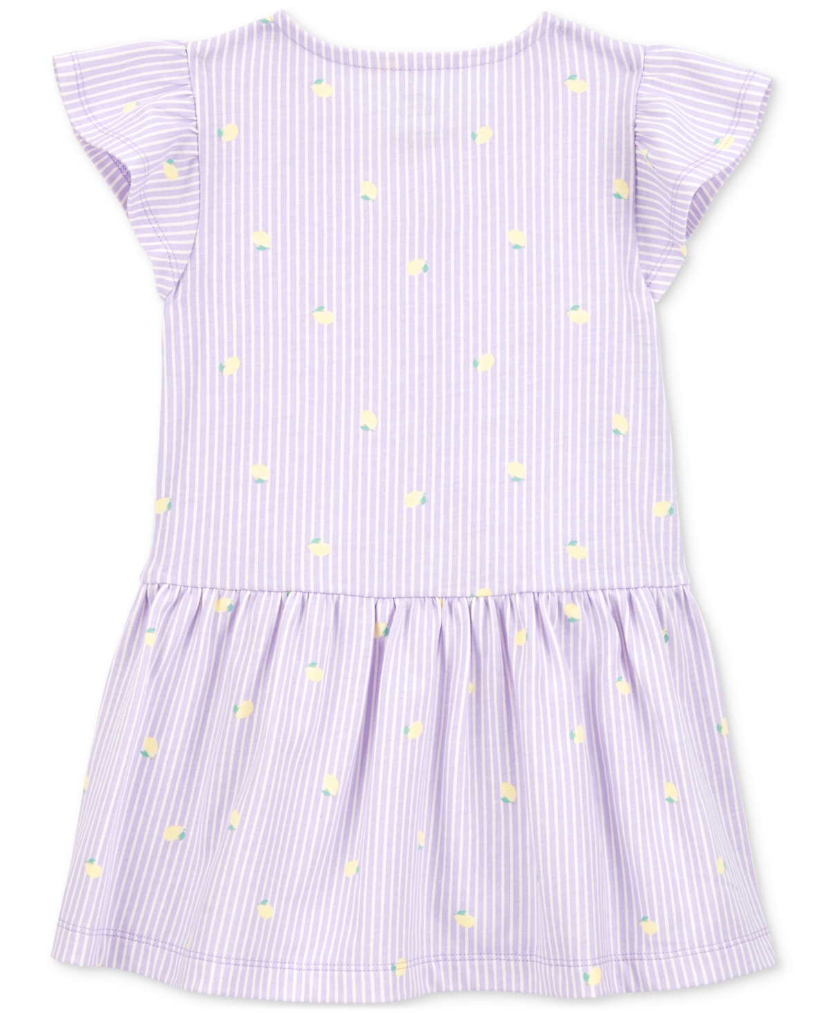 Carter's Toddler Girls Lemon-print Striped Button-front Dress In Open