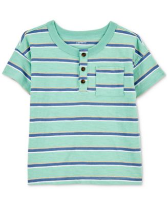 Carter's - Toddler Boys Striped Cotton Short-Sleeve Henley T-Shirt