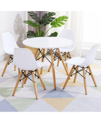 Kids 5 Pieces Mid-Century Modern Table Chairs Set