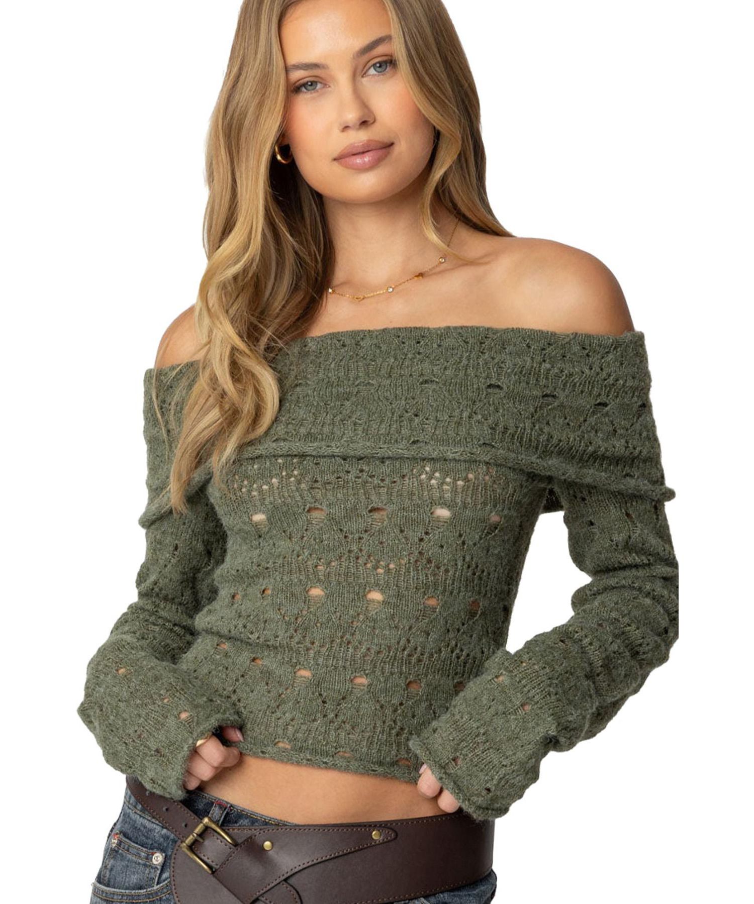 Women's Kenna Fold Over Knit Top