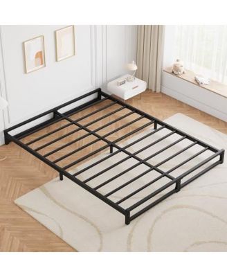 Queen Size Metal Platform Bed Frame with Steel Slat Support
