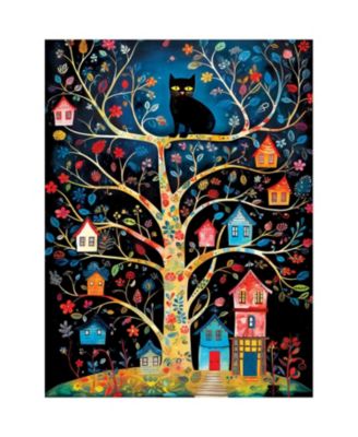 Black Cats - Birdhouse Kingdom 300 Piece EZ Grip Jigsaw Puzzle