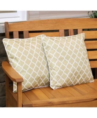 Indoor/Outdoor Square Accent Decorative Throw Pillows for Patio or Living Room Furniture - 16" - 2pc