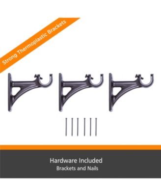 Birkin 3/4" Decorative Curtain Rod with Fast Fit Easy Installation