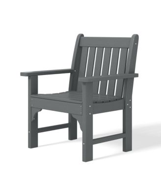 Outdoor Patio HDPE Adirondack Dining Arm Chairs (Set of 2)