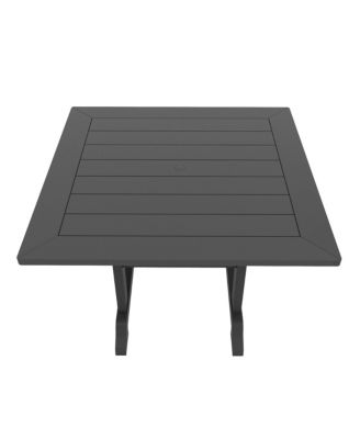 5-Piece HDPE Outdoor Patio Chair and Square Table Dining Set