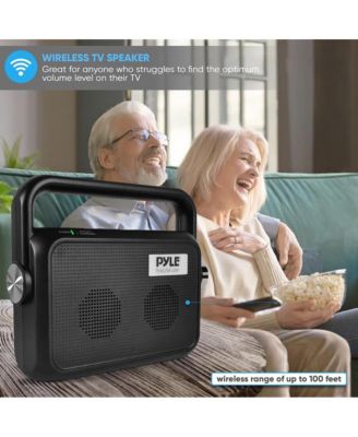 Wireless TV Speaker with Transmitter and Rechargeable Battery