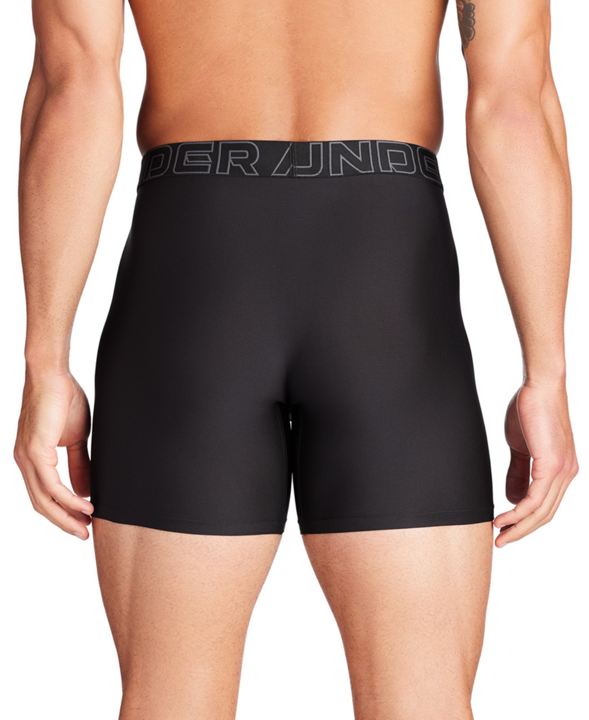 Under Armour Men's 3-pack Performance Solid 6" Boxer Briefs In Black