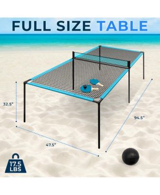 Portable Slam Pong Set, Adjustable Table Feet, Includes Accessories