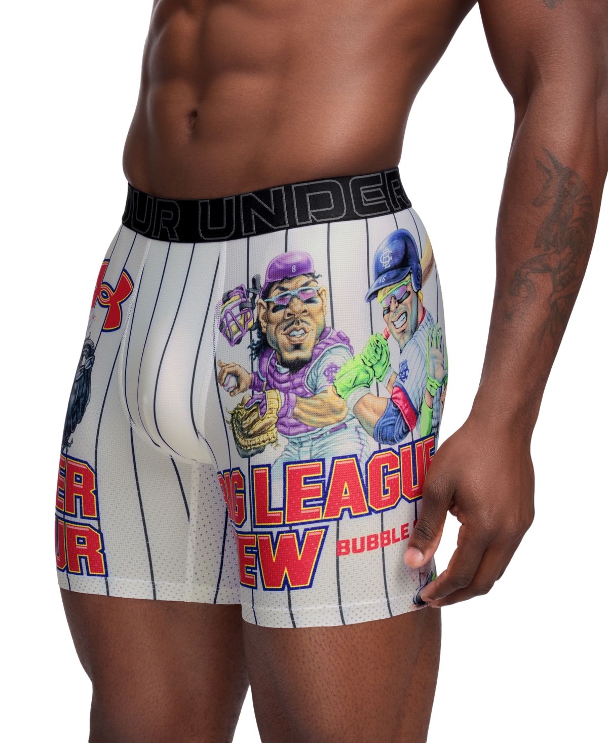 Men's Performance Tech Mesh Graphic 6" Boxer Briefs - White