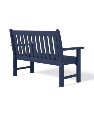 Outdoor 2-Person All-Weather HDPE Front Porch Garden Bench
