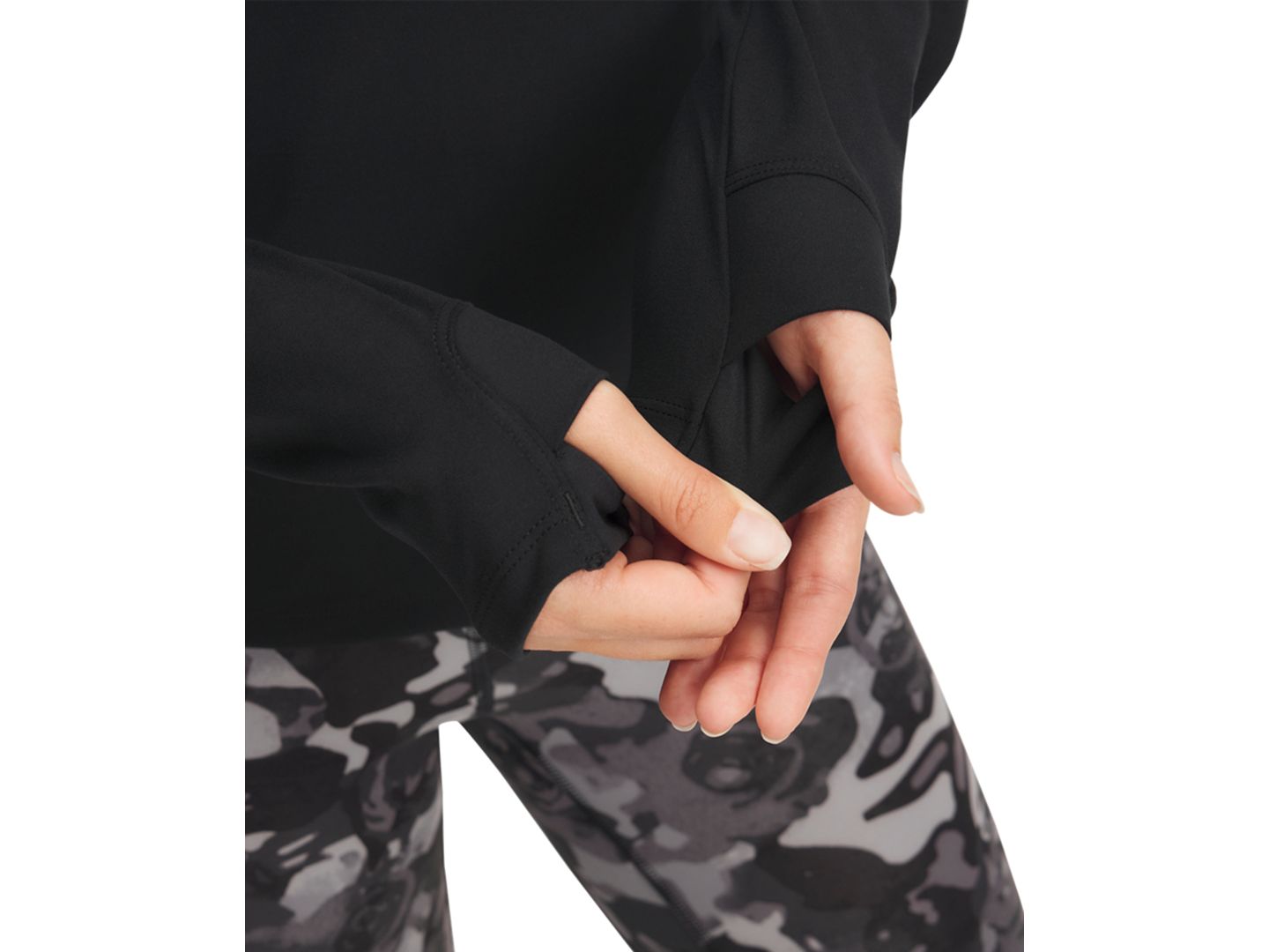 Женский топ Under Armour Motion Half-Zip Long-Sleeve Top, цвет: Чёрный — фото 2