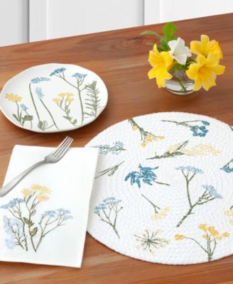 Macy's Lenox Wildflowers All-Over Round Placemats, Set of 2