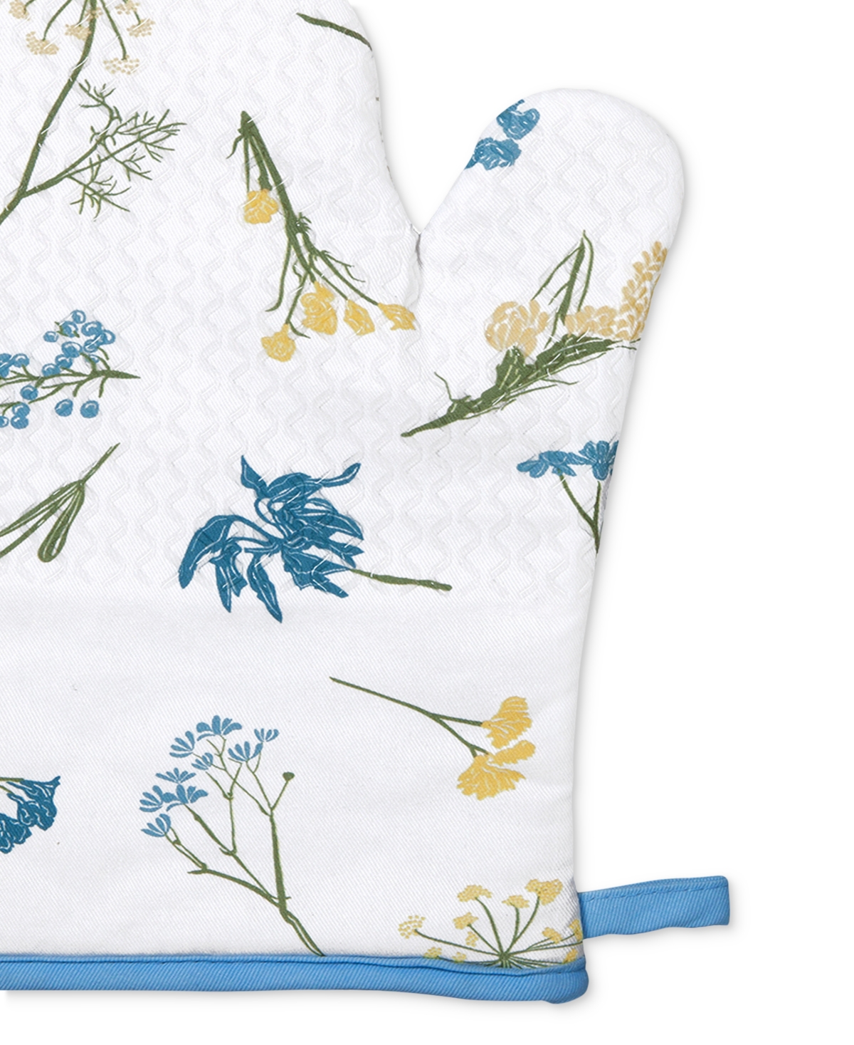 Lenox Wildflowers All-over Oven Mitts, Set Of 2 In Blue,white