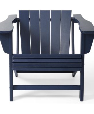 Outdoor Patio HDPE Adirondack Chairs With Cup Holders (Set of 8)