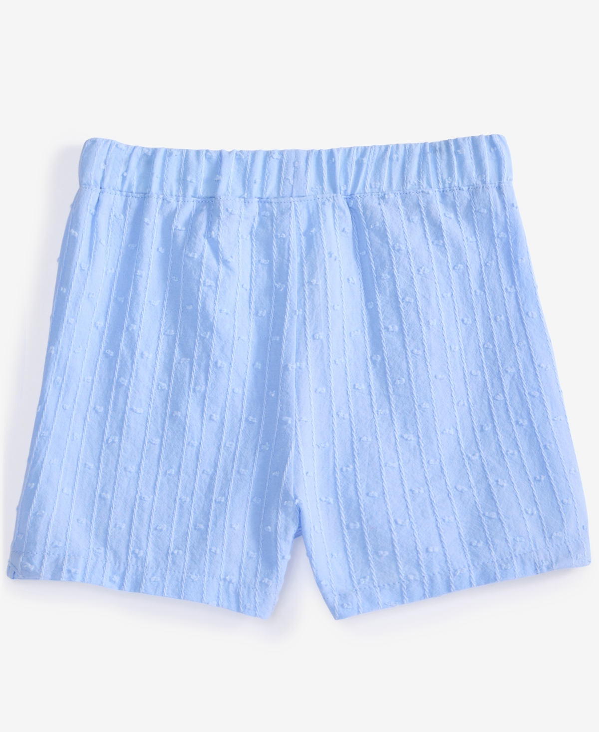 First Impressions Baby Girls Clip-dot Cotton Shorts, Created For Macy's In Blue Whisp