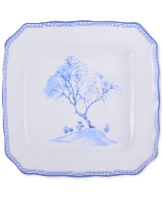 Scenic Toile Blue Porcelain 12 Pc. Dinnerware Set, Service for 4