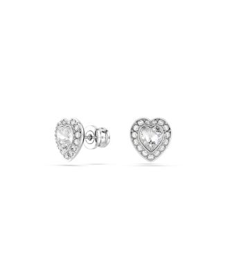 Ariana Grande x Swarovski® Rhodium Plated Heart Mixed Cuts Stud Earrings