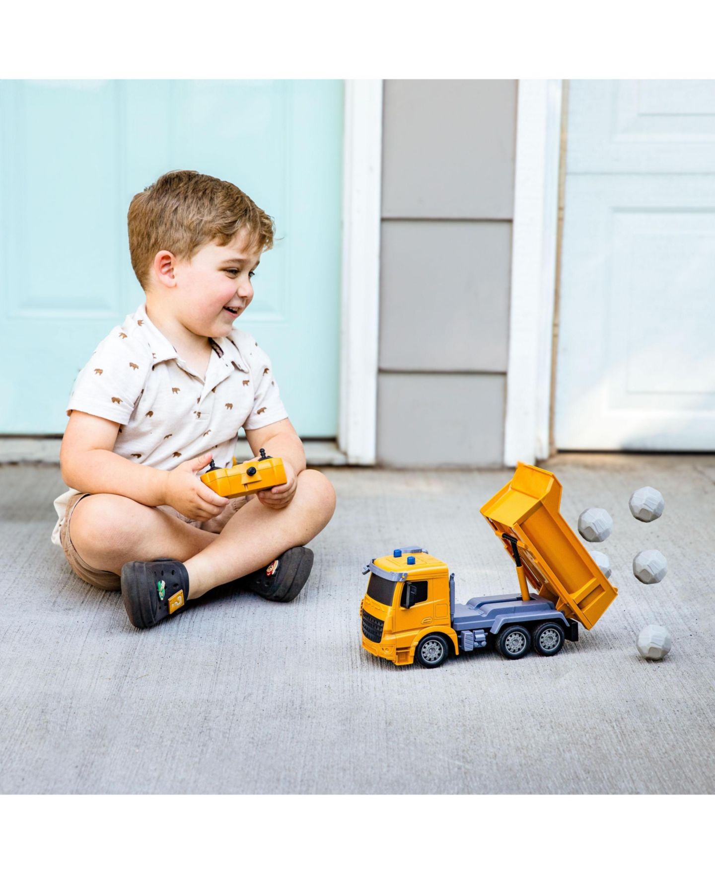 Детская игрушка Sunnydaze Decor Dump and Drive Remote Control Dump Truck - 1:20 Scale — фото 10