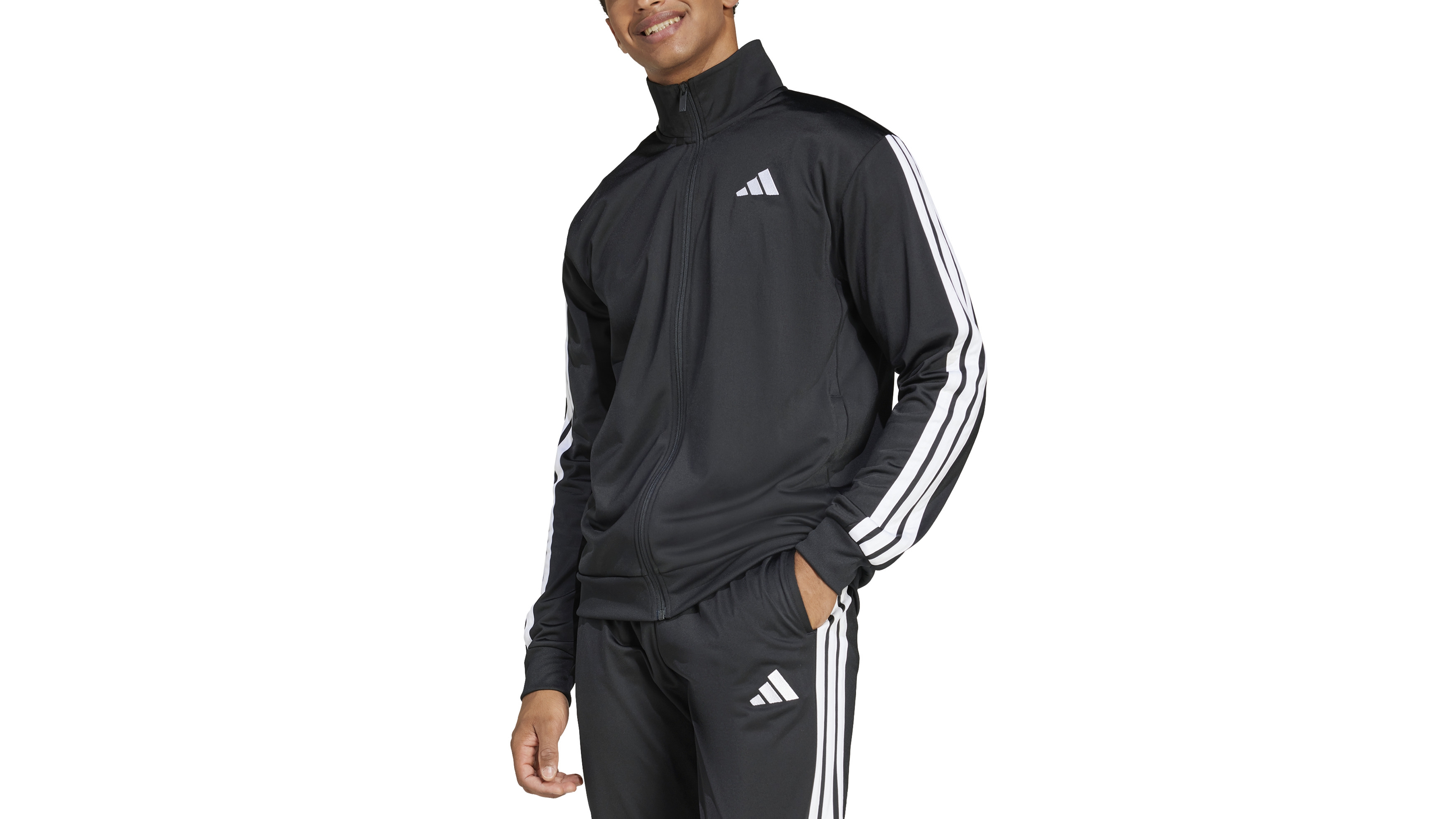 adidas Men's 3 Stripes Tricot Regular Track Top