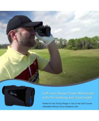 Golf Laser Range Finder Monocular with Pin-Seeking Mode, Black