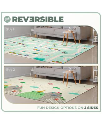 (78" x 70") Foldable Play Mats with Travel Bag - for Babies, Toddlers, and Kids Playtime & Tummy Time