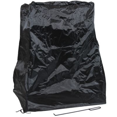 Outdoor Camping or Backyard Steel Pagoda Style Fire Pit with Log Poker and Wood Grate - 32" - Black