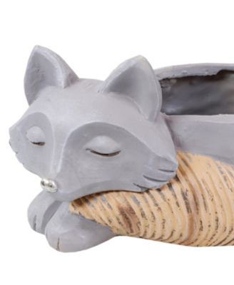 Finley the Fox Planter Statue - Indoor/Indoor Decorative Figurine - 12"