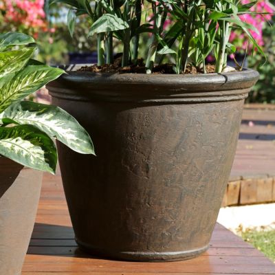 Indoor/Outdoor Patio, Garden, or Porch Weather-Resistant Double-Walled Anjelica Flower Pot Planter - 24"