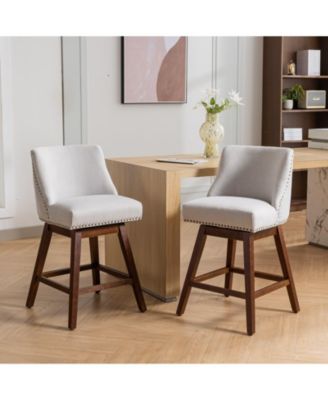 Set of 2 Swivel Counter Height Stools