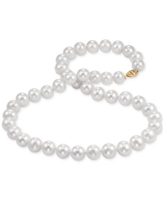 Cultured Freshwater Pearl (9-1/2-10-1/2mm) 18" Strand Necklace in 14k Yellow Gold