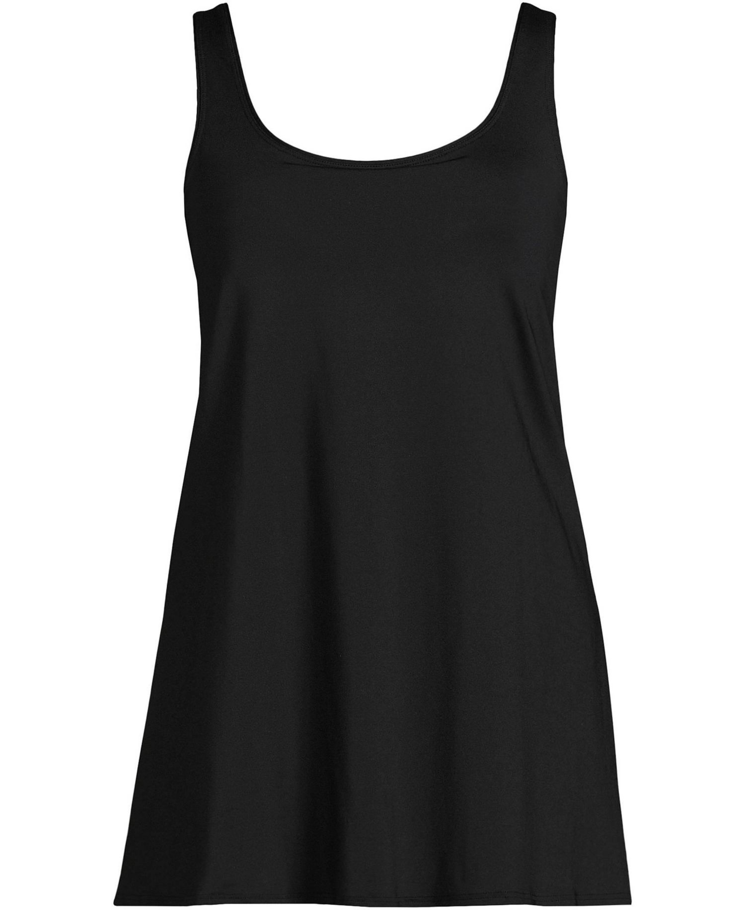 Plus Size Scoop Neck Mini Swim Dress Swimsuit
