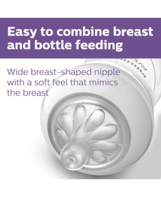 Natural Baby Bottle With Natural Response Nipple, Clear, 9oz, 4pk