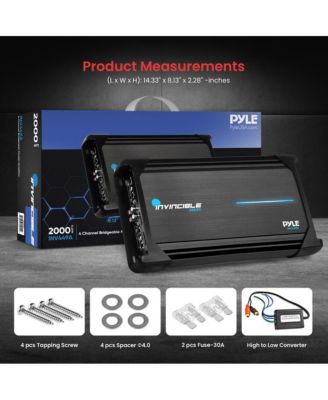 4 Channel 2000W Max Bridgeable Mosfet Amplifier, Invincible Series