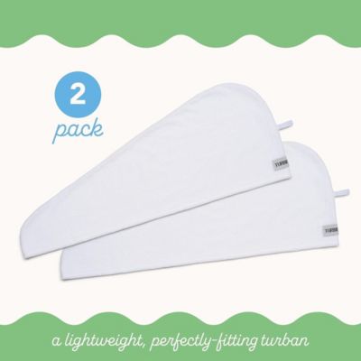 Microfiber Hair Towel Wrap, 2-Pack – Quick-dry turban for all hair types perfect for travel, home, women, men & kids