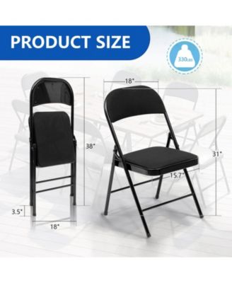 10-Pack PU leather upholstery Folding Chair Padded Seat Metal Frame for Home Office Dining Room Chair