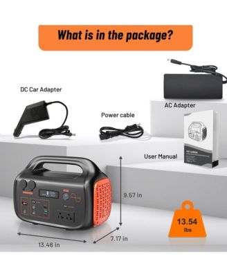 600W Portable Power Station 655.2Wh 2550mAh Solar Generator Power Supply with AC Outlet