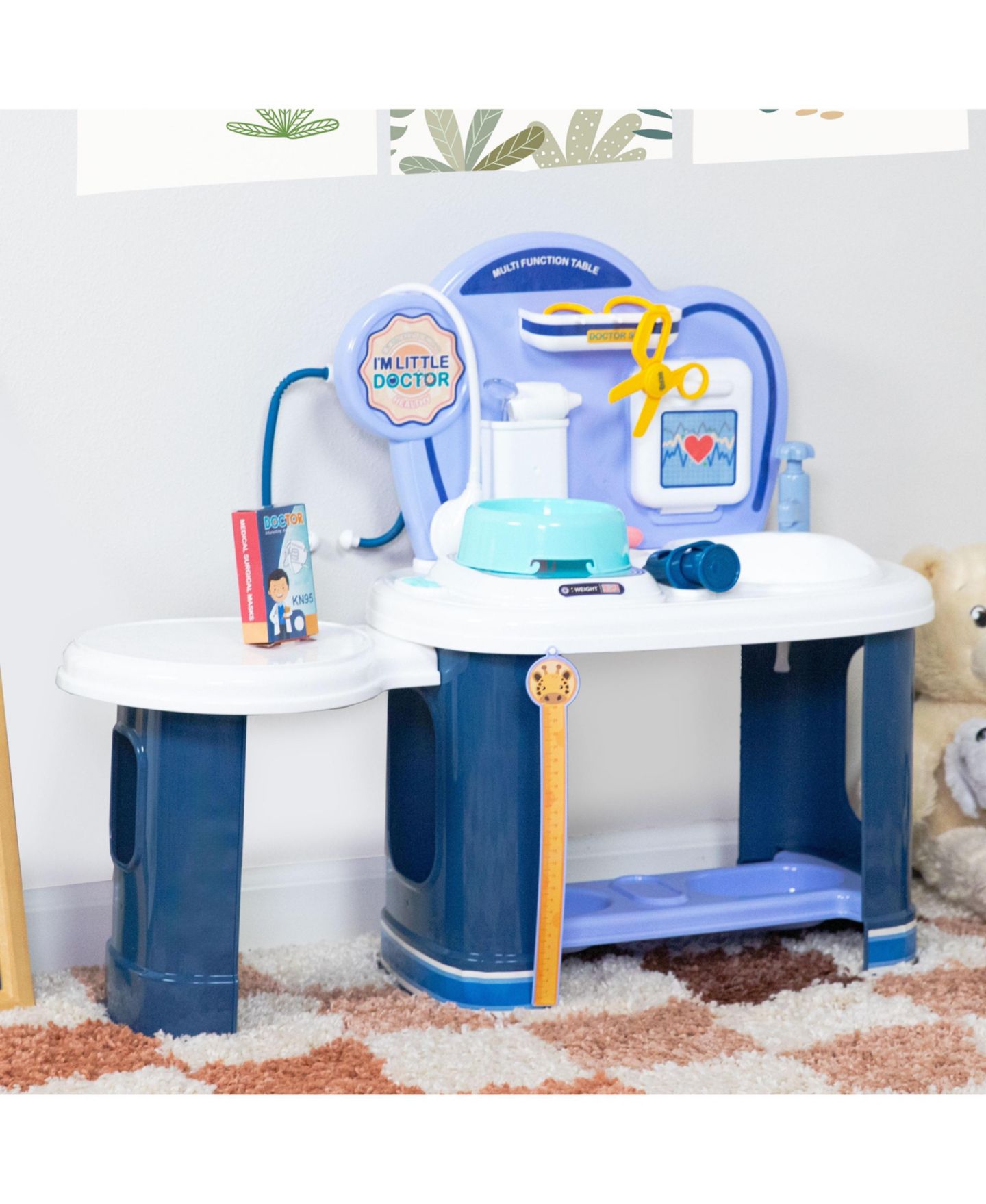 Детские игрушки Sunnydaze Decor Little Doctor Interactive Stethoscope with Lights and Sounds 12-Piece Pretend Play Vet Station, Ages 3+ — фото 4