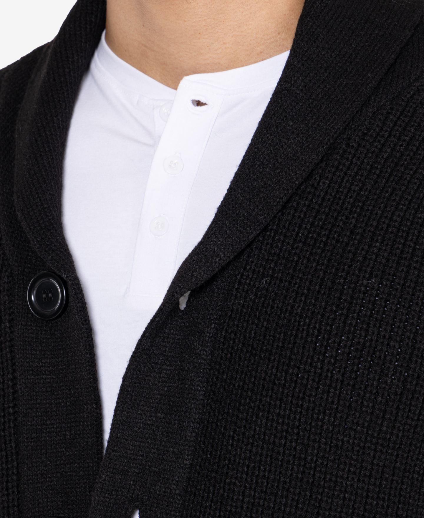 Мужской кардиган X-Ray Shawl Collar, цвет: Чёрный — фото 10