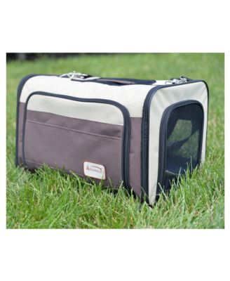 AirlIne Approved Pet Carrier, Soft Sided Pet Travel Carrier 4 Sides Expandable Cat Carrier With Fleece Pad for Cats, Puppy and Small Dogs PC102R