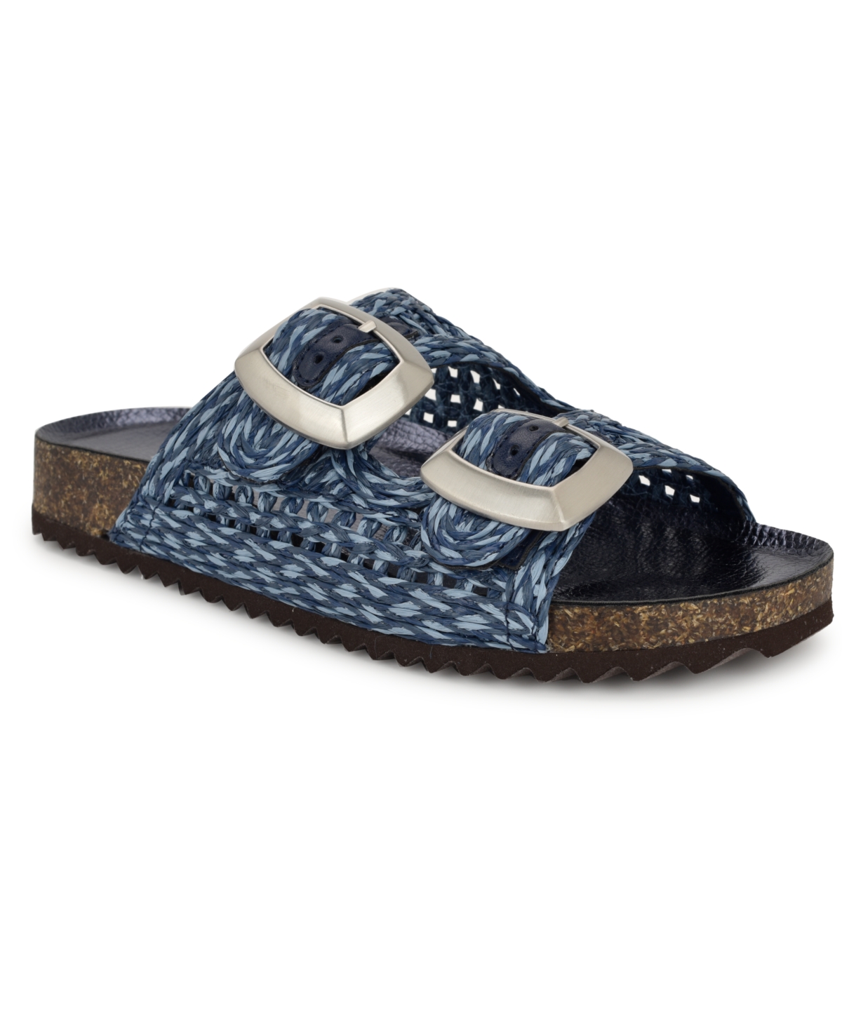 Nine West Tenli Two-strap Sandal In Blue