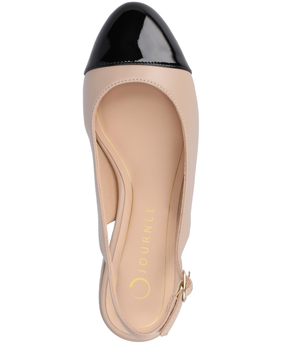 Journee Collection Women's Sammie Block Heel Slingback Pumps In Taupe
